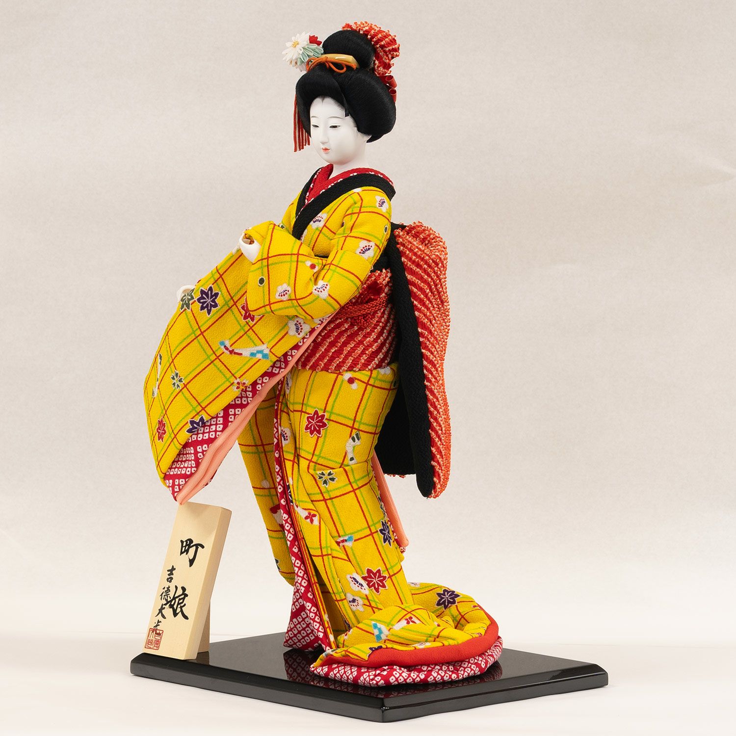 【祥に凪ぐ 古い姫 彩色土人形 約13㎝ 江戸後期〜明治頃】雛人形郷土玩具古民芸 雛人形 前年度早期完売セット 木村一秀作 五人飾 安土雛 済美箔屏風 丸