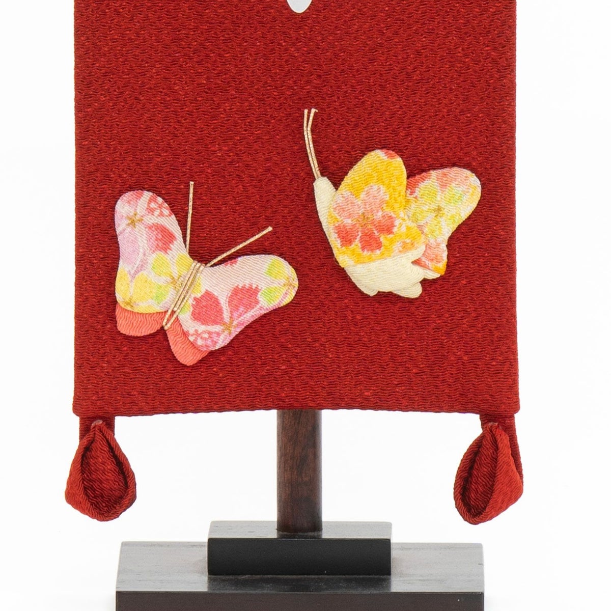 【雛人形】名前旗 プリント 縮緬蝶 赤(小) モダン かわいい 人気 おしゃれ