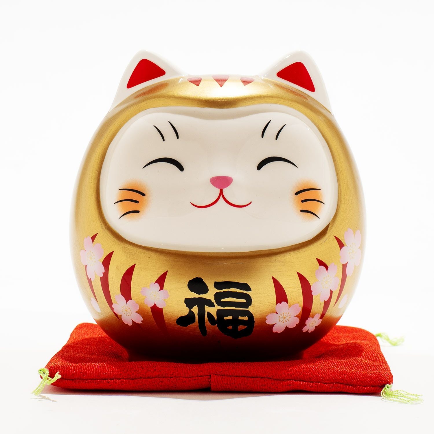 猫だるま（桜金福・大） | 雛人形（ひな人形）・五月人形の吉徳