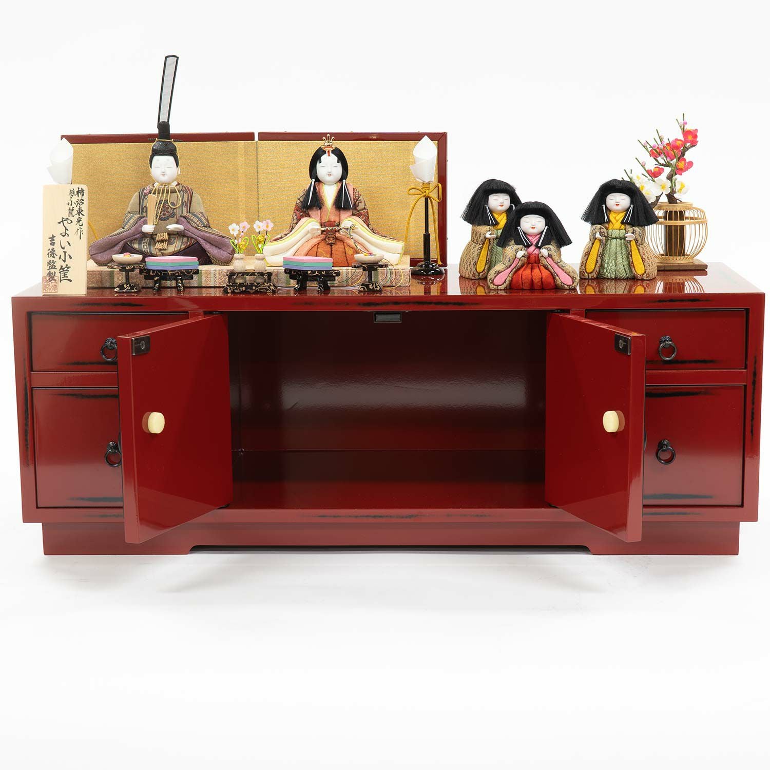 雛人形】木目込七人収納飾り 柿沼東光作 やよい小筐 | 雛人形