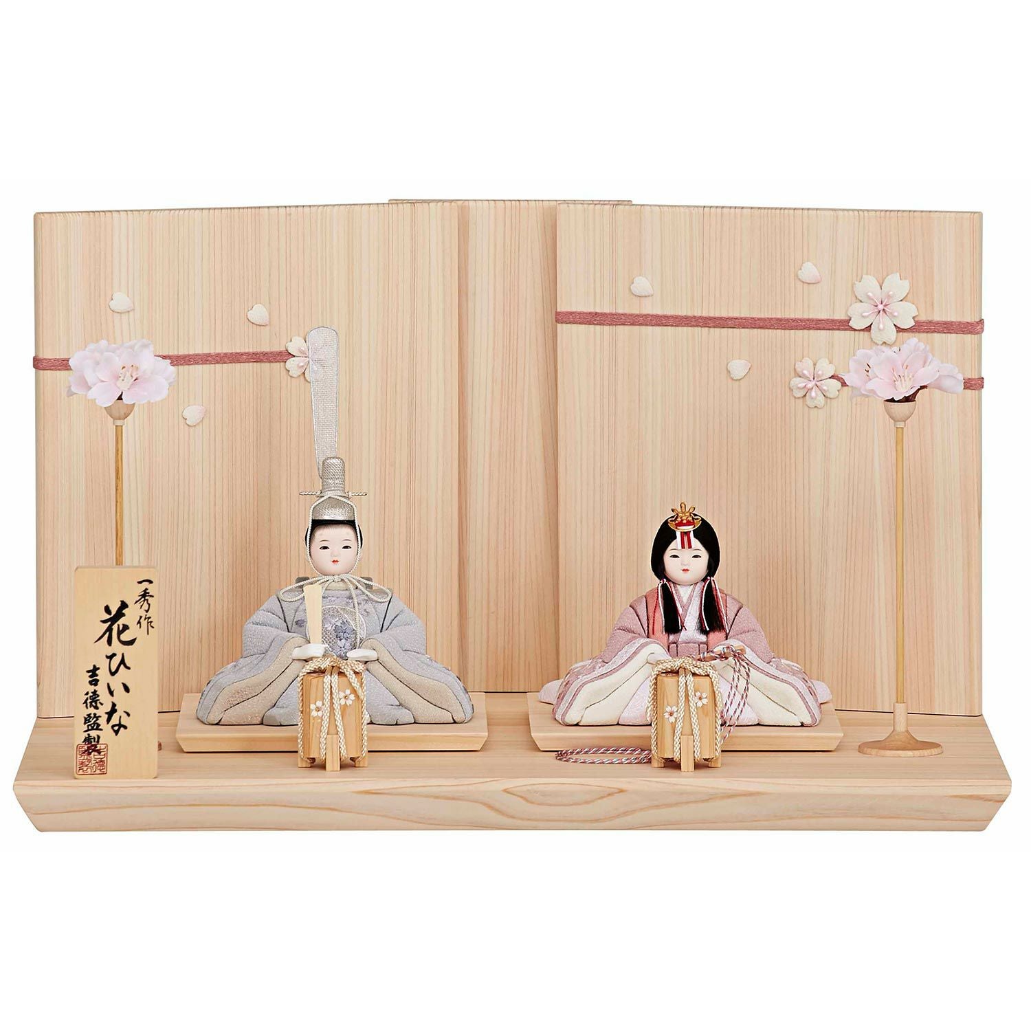 雛人形 (親王飾り)木目込み　一秀作　ケース入り 雛人形】木目込親王飾り 一秀作 花ひいな | 雛人形（ひな人形）・五月
