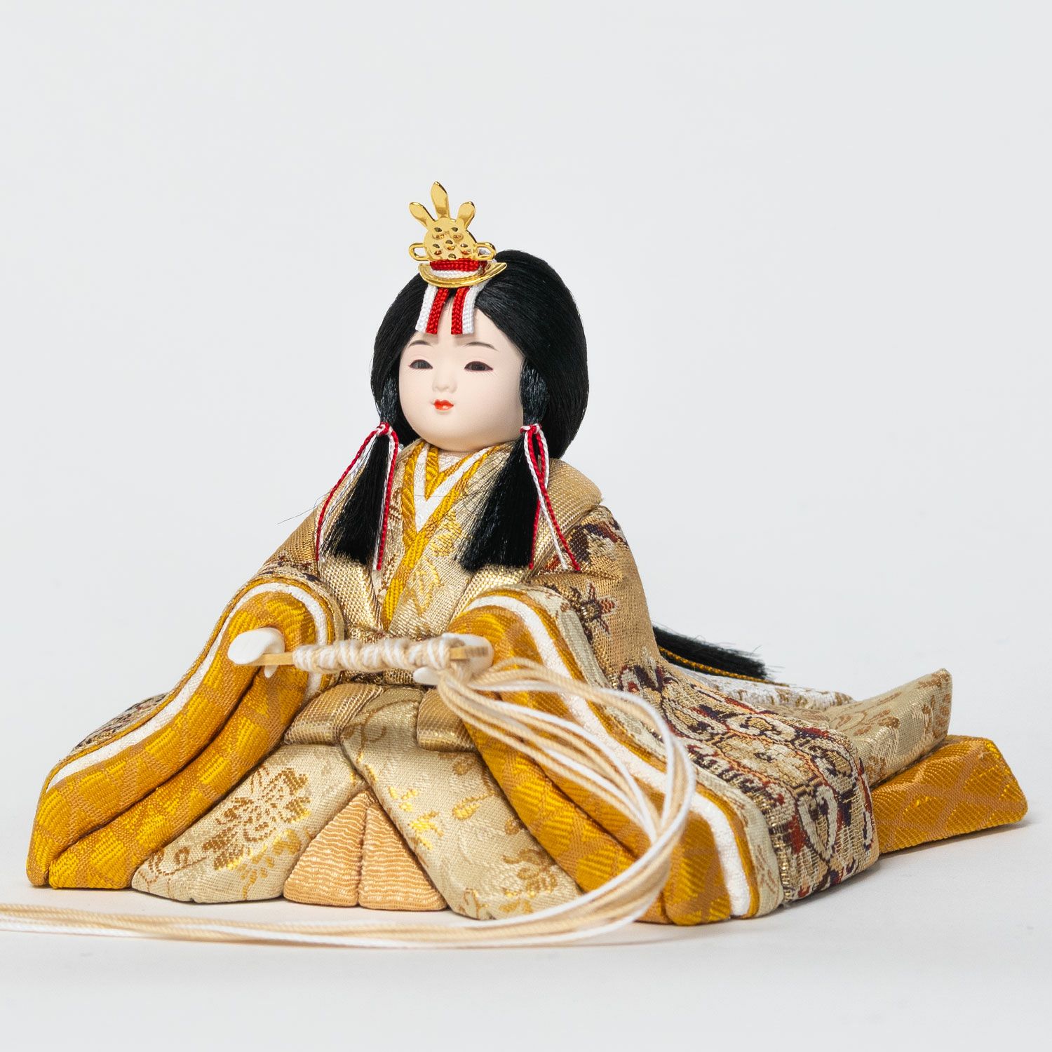 最終お値引き❗️伝統的雛人形・ひな人形・木目込・一秀作・葵雛・親王飾り・屏風台座 雛人形】木目込親王飾り 花ひいな 一秀作 | 雛人形（ひな人形）・五月