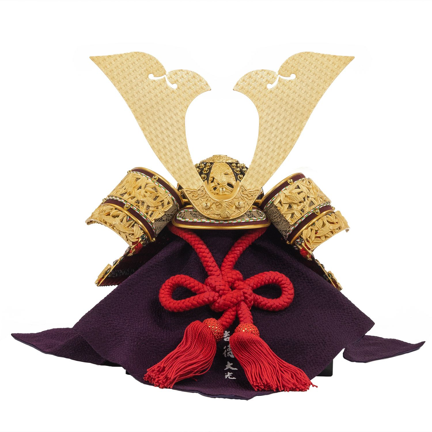 五月人形】正絹赤絲縅 純金箔押 兜10号収納箱飾り | 雛人形（ひな人形