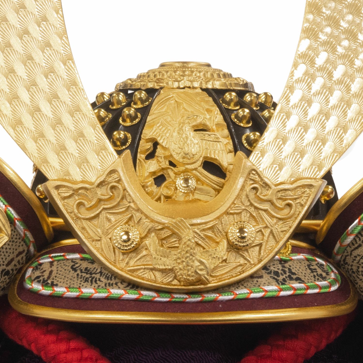 五月人形】正絹赤絲縅 純金箔押 兜10号収納箱飾り | 雛人形（ひな人形