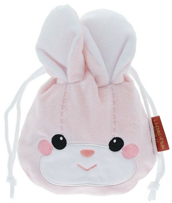 ぬいぐるみ巾着 レトロぬいぐるみこれくしょん(クリーミーうさぎ