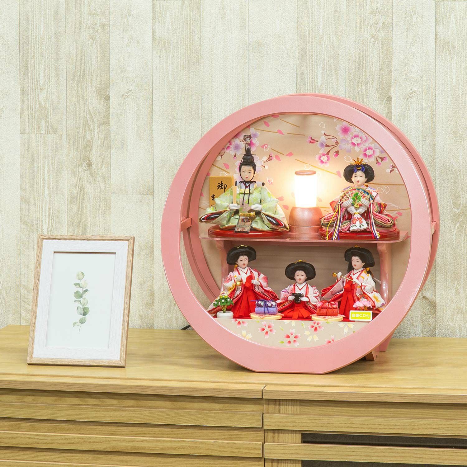 雛人形】丸型ケース入り柳親王豆官女五人飾り | 雛人形（ひな人形