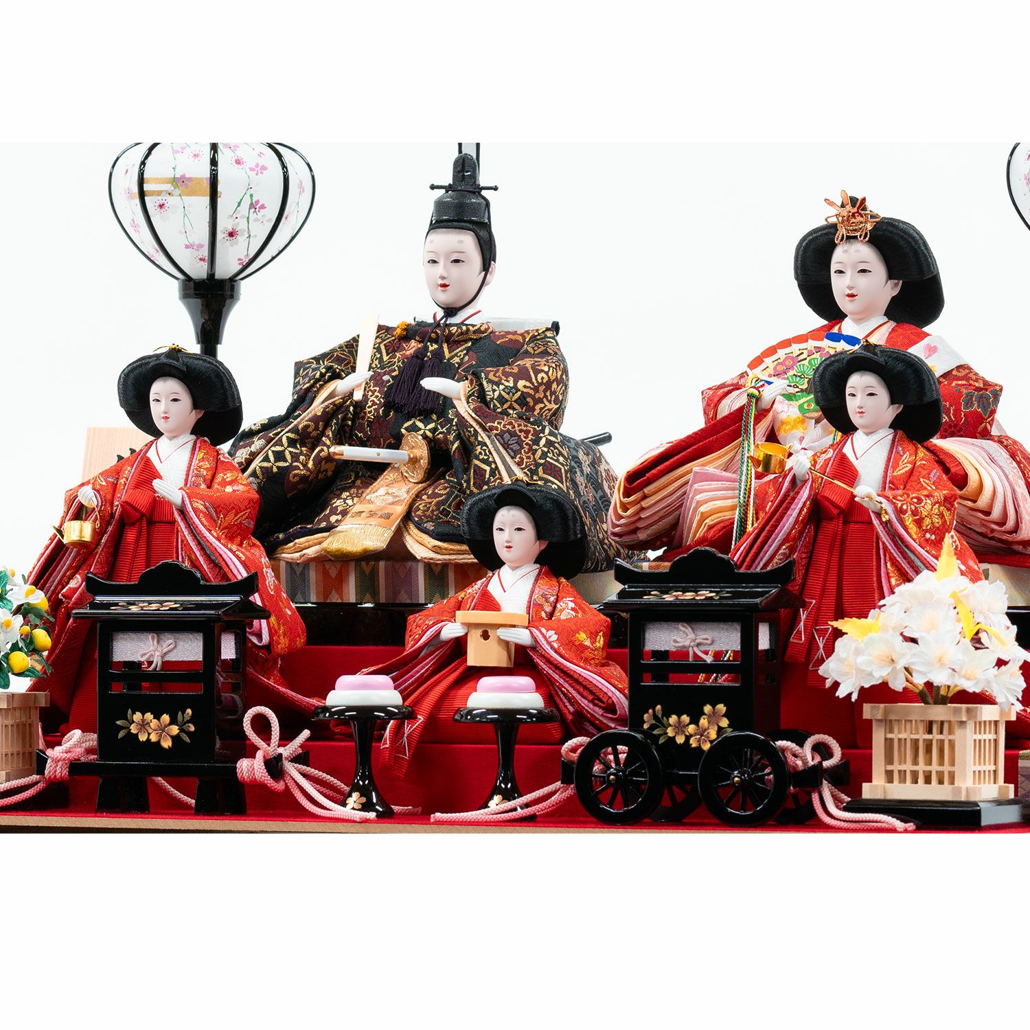 雛人形】ケース入り小三五親王小芥子官女五人飾り | 雛人形（ひな人形