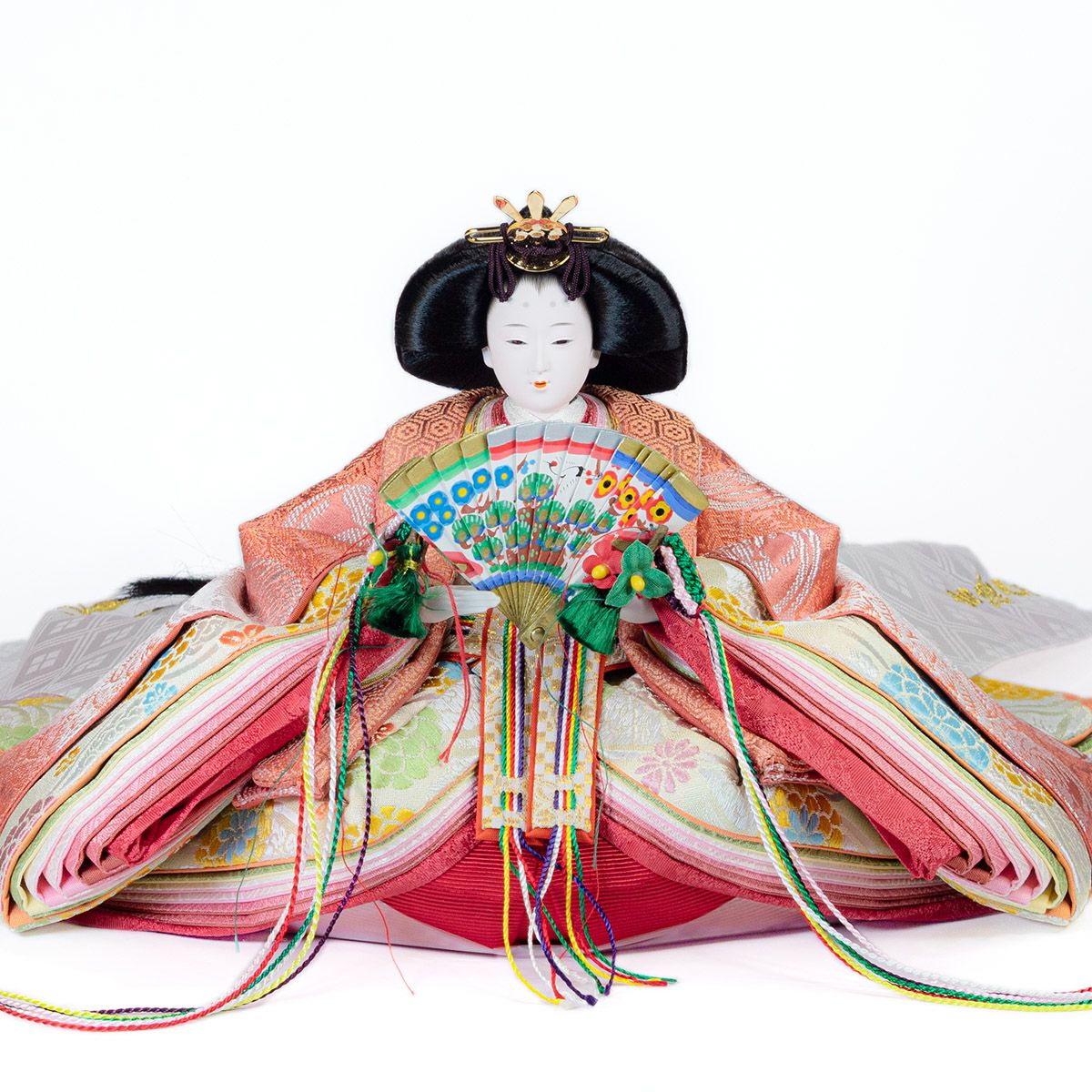 雛人形】京十番親王五寸官女五人飾り 江都みやび 春窓雛 | 雛人形