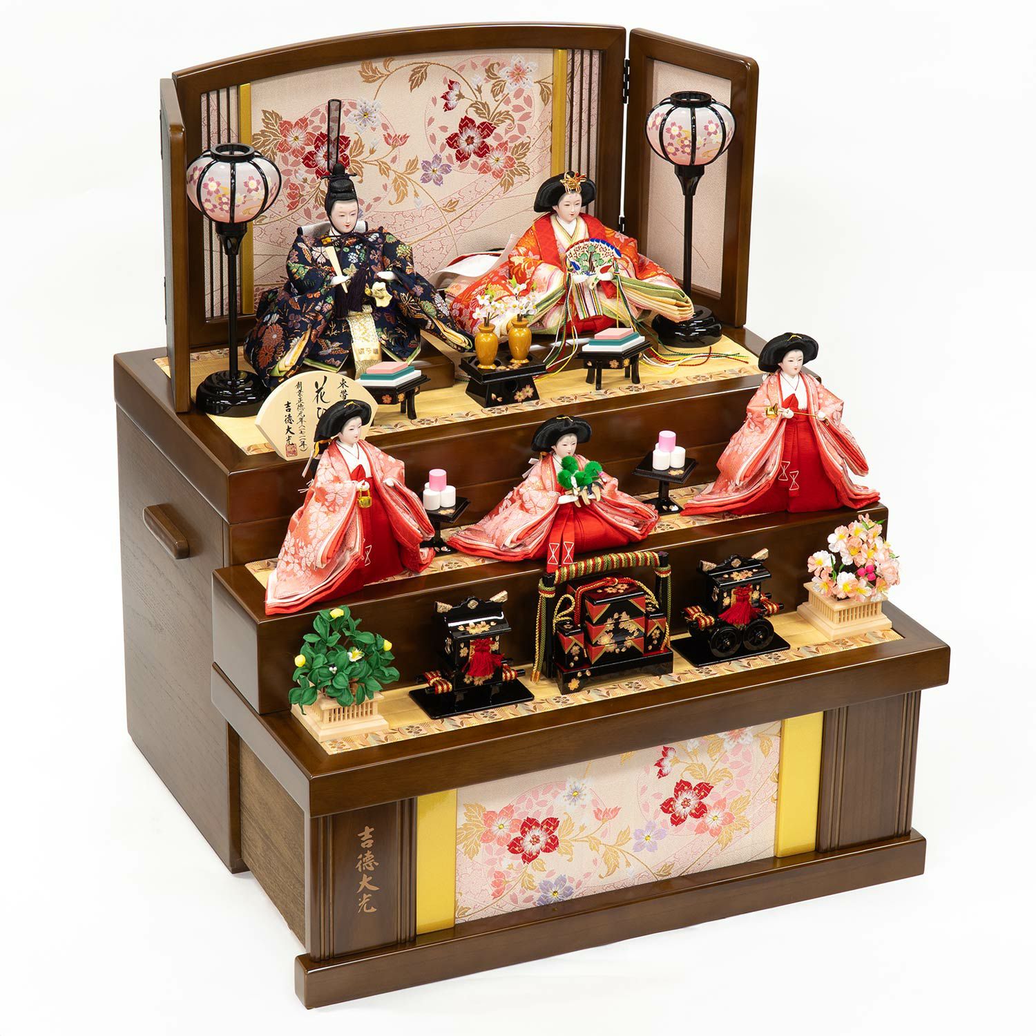 雛人形】小三五親王小芥子官女五人収納箱飾り | 雛人形（ひな人形