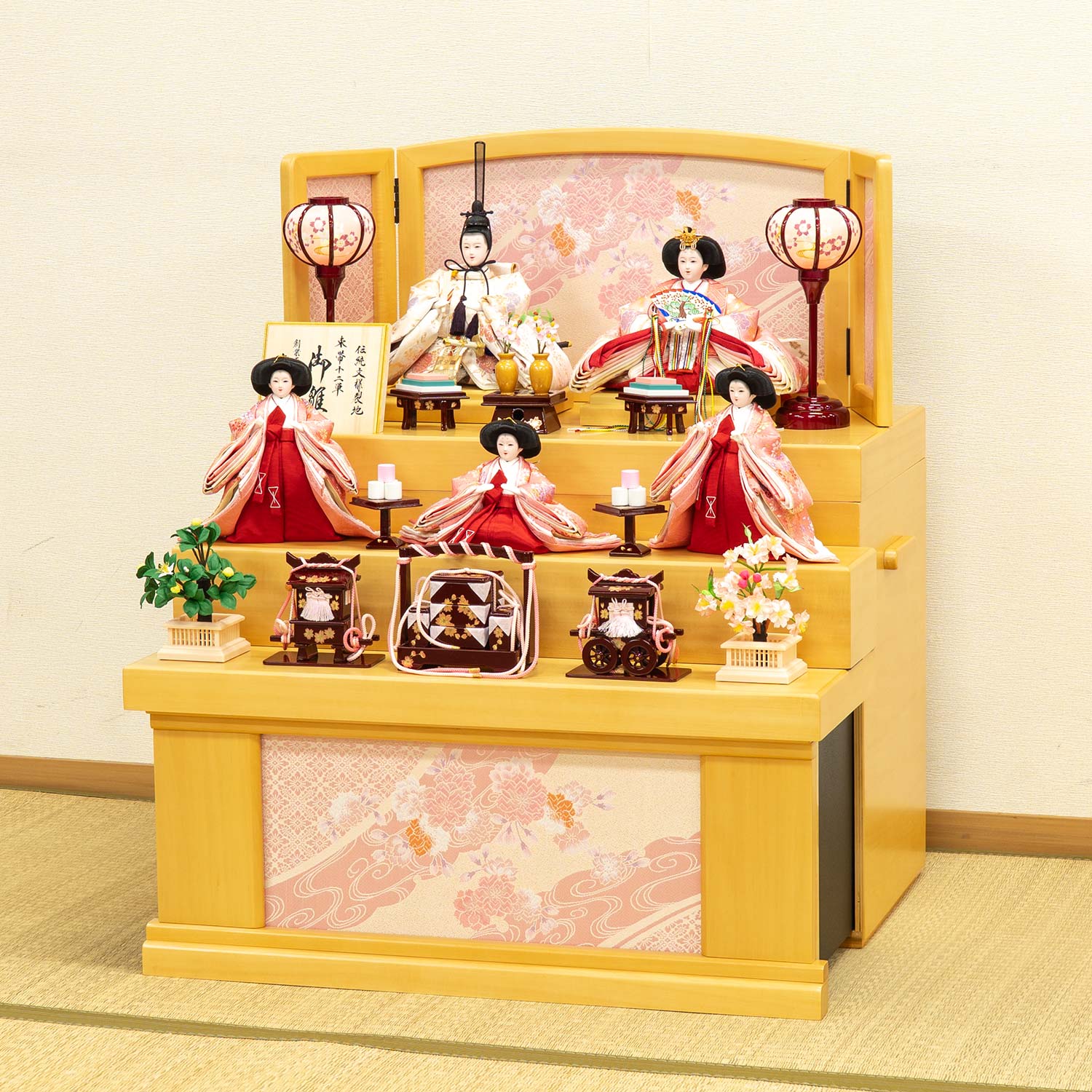 雛人形】小三五親王小芥子官女五人収納箱飾り | 雛人形（ひな人形