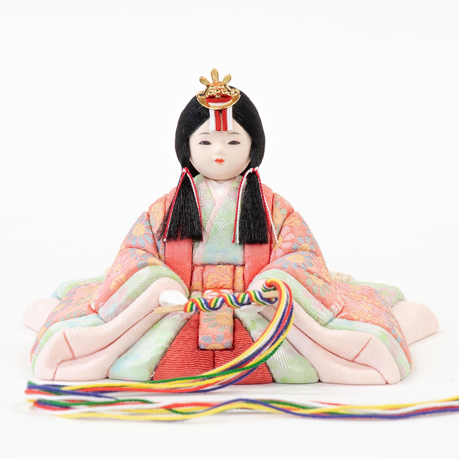 梅の扇　雛飾り　親王飾り　きめこみ賀茂雛　玉秀作 雛人形】木目込親王飾り 一秀 作 花ひいな | 雛人形（ひな人形）・五月